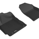 All-Weather Custom-Fit Floor Mats for Hyundai Elantra Sedan 2017-2020 with Non-Slip Backing - Black - 1st Row