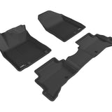 All-Weather Custom-Fit Floor Mats for Hyundai Ioniq Hybrid / Plug-In Hybrid 2017-2022 with Non-Slip Backing - Black - 1st Row 2nd Row