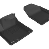 All-Weather Custom-Fit Floor Mats for Hyundai / Kia Ioniq / Niro 2017-2022 with Non-Slip Backing - Black - 1st Row