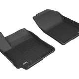 All-Weather Custom-Fit Floor Mats for Hyundai Accent Sedan 2018-2022 with Non-Slip Backing - Black - 1st Row