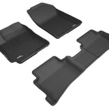 All-Weather Custom-Fit Floor Mats for Hyundai Accent Sedan 2018-2022 with Non-Slip Backing - Black - 1st Row 2nd Row