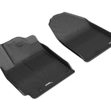 All-Weather Custom-Fit Floor Mats for Hyundai Veloster 2019-2021 with Non-Slip Backing - Black - 1st Row