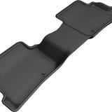 All-Weather Custom-Fit Floor Mats for Hyundai Kona Electric 2019-2023 with Non-Slip Backing - Black - 2nd Row