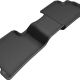 All-Weather Custom-Fit Floor Mats for Hyundai Kona 2018-2023 with Non-Slip Backing - Black - 2nd Row
