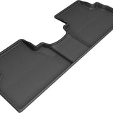 All-Weather Custom-Fit Floor Mats for Hyundai Santa Fe 2019-2020 with Non-Slip Backing - Black - 2nd Row