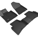 All-Weather Custom-Fit Floor Mats for Hyundai Tucson 2019-2021 with Non-Slip Backing - Black - 1st Row 2nd Row