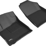 All-Weather Custom-Fit Floor Mats for Hyundai Venue 2020-2025 with Non-Slip Backing - Black - 1st Row