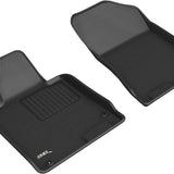 All-Weather Custom-Fit Floor Mats for Hyundai / Kia Sonata / K5 Fwd 2020-2025 with Non-Slip Backing - Black - 1st Row