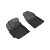 All-Weather Custom-Fit Floor Mats for Hyundai Elantra Gas / Hybrid 2021-2025 with Non-Slip Backing - Black - 1st Row