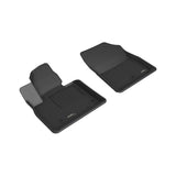 All-Weather Custom-Fit Floor Mats for Hyundai Santa Fe Hybrid/Phev 2021-2023 with Non-Slip Backing - Black - 1st Row