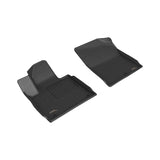 All-Weather Custom-Fit Floor Mats for Hyundai Santa Fe Gas 2021-2023 with Non-Slip Backing - Black - 1st Row