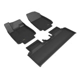 All-Weather Custom-Fit Floor Mats for Hyundai Ioniq 6 2023-2025 with Non-Slip Backing - Black - 1st Row 2nd Row