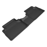 All-Weather Custom-Fit Floor Mats for Hyundai Santa Fe Gas 2021-2023 with Non-Slip Backing - Black - 2nd Row
