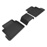 All-Weather Custom-Fit Floor Mats for Hyundai Kona 2024-2025 with Non-Slip Backing - Black - 2nd Row
