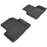 All-Weather Custom-Fit Floor Mats for Infiniti Q40/G35/37 Sedan 2007-2015 with Non-Slip Backing - Black - 2nd Row