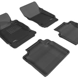 All-Weather Custom-Fit Floor Mats for Infiniti Q70/M37 2011-2019 with Non-Slip Backing - Black - 1st Row 2nd Row
