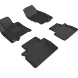 All-Weather Custom-Fit Floor Mats for Infiniti Qx50 2016-2017 with Non-Slip Backing - Black - 1st Row 2nd Row