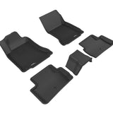 All-Weather Custom-Fit Floor Mats for Infiniti Qx30 2017-2019 with Non-Slip Backing - Black - 1st Row 2nd Row