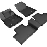 All-Weather Custom-Fit Floor Mats for Infiniti Qx50 / Qx55 2019-2025 with Non-Slip Backing - Black - 1st Row 2nd Row