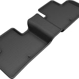 All-Weather Custom-Fit Floor Mats for Infiniti Qx50 / Qx55 2019-2025 with Non-Slip Backing - Black - 2nd Row