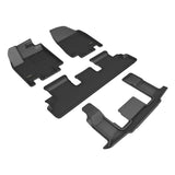 All-Weather Custom-Fit Floor Mats for Infiniti Qx60 2022-2025 with Non-Slip Backing - Black - 1st Row 2nd Row 3rd Row