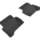 All-Weather Custom-Fit Floor Mats for Jaguar Xe 2017-2020 with Non-Slip Backing - Black - 2nd Row
