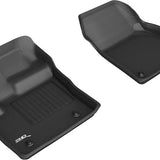 All-Weather Custom-Fit Floor Mats for Jaguar E-Pace 2018-2024 with Non-Slip Backing - Black - 1st Row