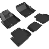 All-Weather Custom-Fit Floor Mats for Jaguar I-Pace 2019-2024 with Non-Slip Backing - Black - 1st Row 2nd Row