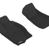 All-Weather Custom-Fit Floor Mats for Jeep Grand Cherokee 2005-2010 with Non-Slip Backing - Black - 1st Row