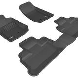 All-Weather Custom-Fit Floor Mats for Jeep Wrangler Jk Unlimited 2007-2013 with Non-Slip Backing - Black - 1st Row 2nd Row