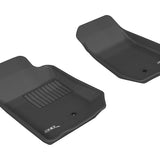 All-Weather Custom-Fit Floor Mats for Jeep Wrangler Jk 2-Door/ Unlimited 2007-2013 with Non-Slip Backing - Black - 1st Row