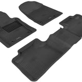 All-Weather Custom-Fit Floor Mats for Jeep Grand Cherokee 2013-2022 with Non-Slip Backing - Black - 1st Row 2nd Row