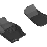 All-Weather Custom-Fit Floor Mats for Jeep Commander 2006-2010 with Non-Slip Backing - Black - 1st Row