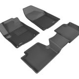 All-Weather Custom-Fit Floor Mats for Jeep Cherokee (Kl) 2014-2015 with Non-Slip Backing - Black - 1st Row 2nd Row