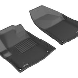 All-Weather Custom-Fit Floor Mats for Jeep Cherokee (Kl) 2014-2015 with Non-Slip Backing - Black - 1st Row