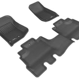 All-Weather Custom-Fit Floor Mats for Jeep Wrangler Jk Unlimited 2014-2018 with Non-Slip Backing - Black - 1st Row 2nd Row