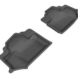 All-Weather Custom-Fit Floor Mats for Jeep Wrangler Jk 2-Door 2014-2018 with Non-Slip Backing - Black - 2nd Row