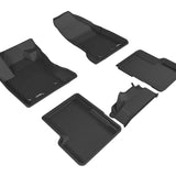 All-Weather Custom-Fit Floor Mats for Jeep Renegade 2015-2023 with Non-Slip Backing - Black - 1st Row 2nd Row