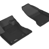All-Weather Custom-Fit Floor Mats for Jeep Renegade 2015-2023 with Non-Slip Backing - Black - 1st Row