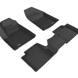 All-Weather Custom-Fit Floor Mats for Jeep Cherokee 2015-2023 with Non-Slip Backing - Black - 1st Row 2nd Row