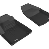 All-Weather Custom-Fit Floor Mats for Jeep Cherokee 2015-2023 with Non-Slip Backing - Black - 1st Row