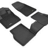 All-Weather Custom-Fit Floor Mats for Jeep Compass 2017-2025 with Non-Slip Backing - Black - 1st Row 2nd Row