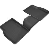 All-Weather Custom-Fit Floor Mats for Jeep Compass 2017-2025 with Non-Slip Backing - Black - 2nd Row