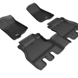 All-Weather Custom-Fit Floor Mats for Jeep Wrangler 4-Door 2018-2025 with Non-Slip Backing - Black - 1st Row 2nd Row