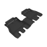 All-Weather Custom-Fit Floor Mats for Jeep Wrangler 4-Door 2018-2025 with Non-Slip Backing - Black - 2nd Row