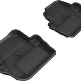All-Weather Custom-Fit Floor Mats for Jeep Wrangler 2-Door 2018-2025 with Non-Slip Backing - Black - 2nd Row