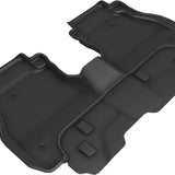 All-Weather Custom-Fit Floor Mats for Jeep Gladiator Jt 2020-2025 with Non-Slip Backing - Black - 2nd Row