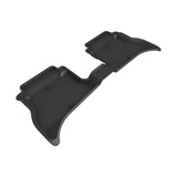 All-Weather Custom-Fit Floor Mats for Jeep Wrangler Unlimited 4Xe 2021-2025 with Non-Slip Backing - Black - 2nd Row