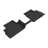All-Weather Custom-Fit Floor Mats for Jeep Grand Cherokee L 2022-2025 with Non-Slip Backing - Black - 2nd Row