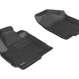 All-Weather Custom-Fit Floor Mats for Kia Soul 2010-2013 with Non-Slip Backing - Black - 1st Row